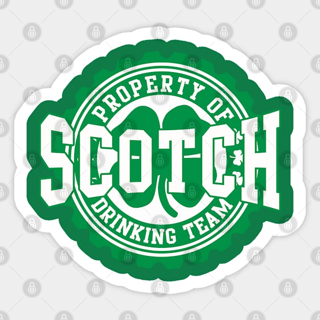 Scotch Irish Drinking Team Scottish St Patrick's Day Sticker by E